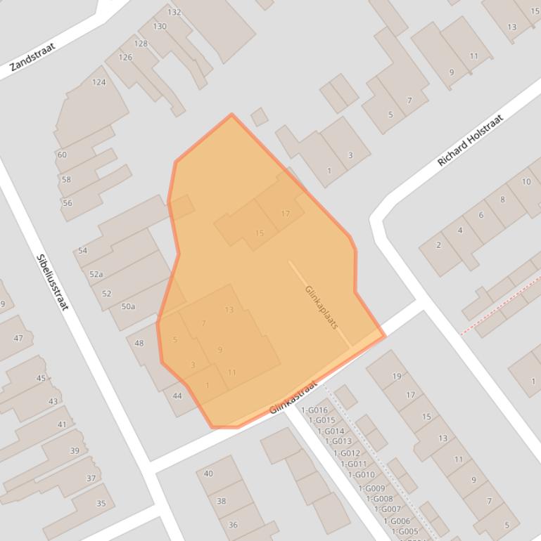 Kaart van postcodegebied 4614VJ.