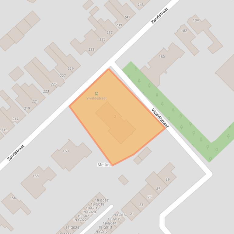 Kaart van postcodegebied 4614VT.