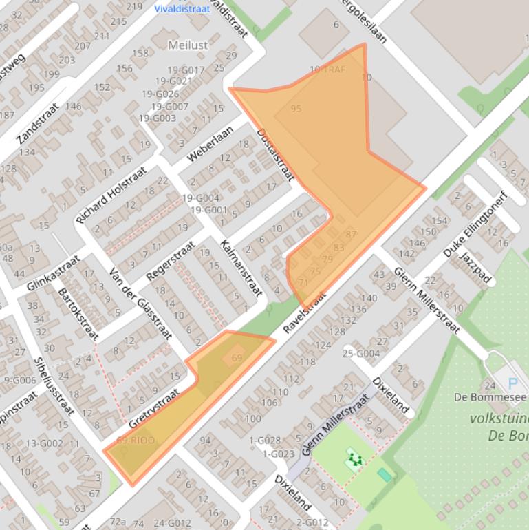 Kaart van postcodegebied 4614XC.