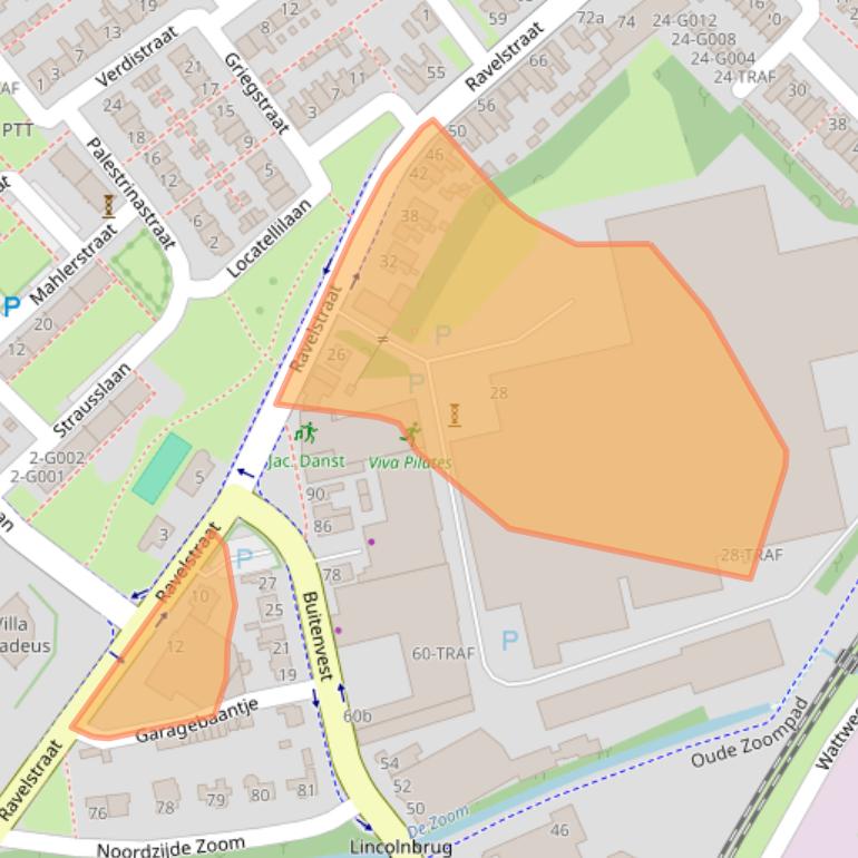 Kaart van postcodegebied 4614XD.