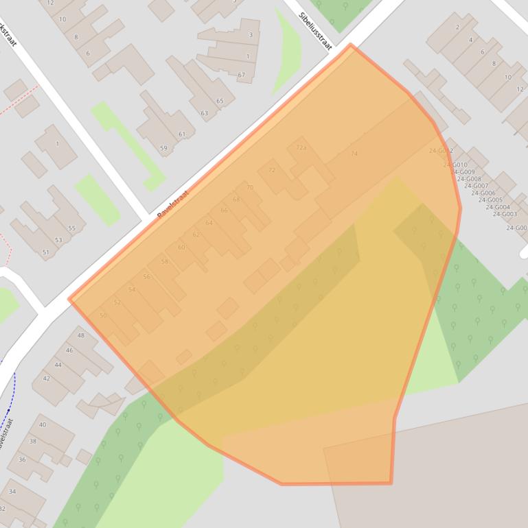Kaart van postcodegebied 4614XE.