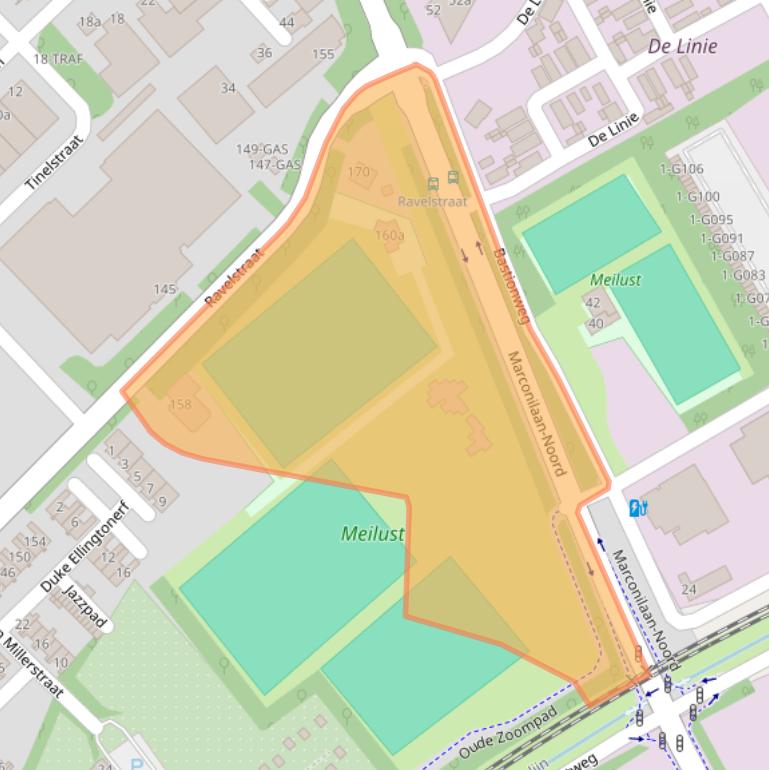 Kaart van postcodegebied 4614XJ.