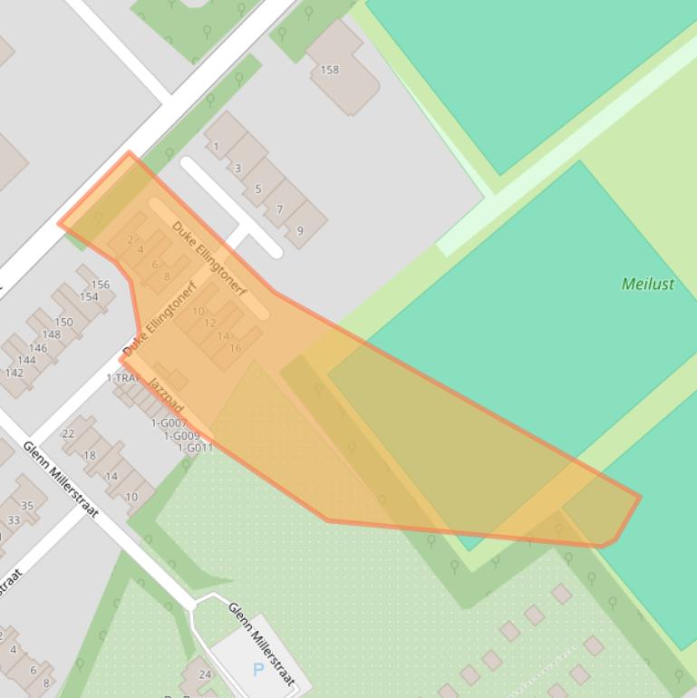 Kaart van postcodegebied 4614XK.