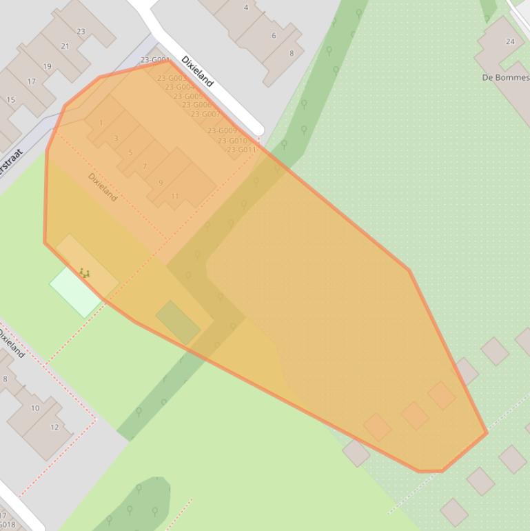 Kaart van postcodegebied 4614XN.