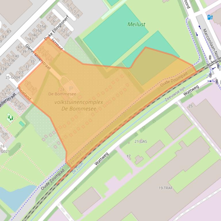 Kaart van postcodegebied 4614XP.