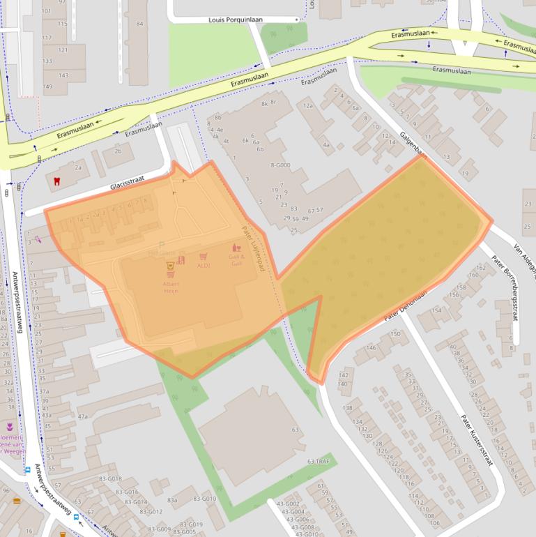 Kaart van postcodegebied 4615AE.