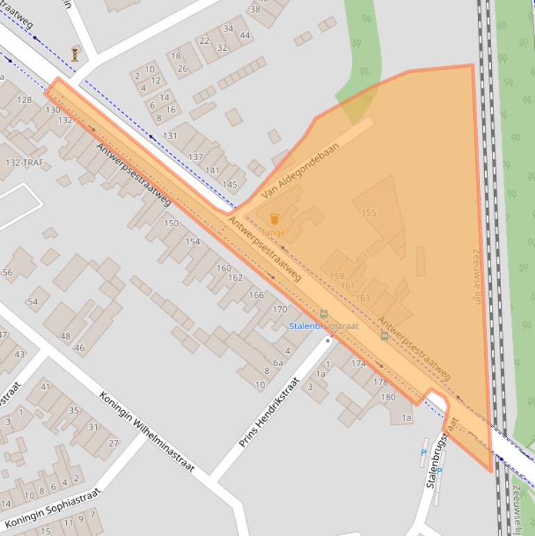 Kaart van postcodegebied 4615AP.