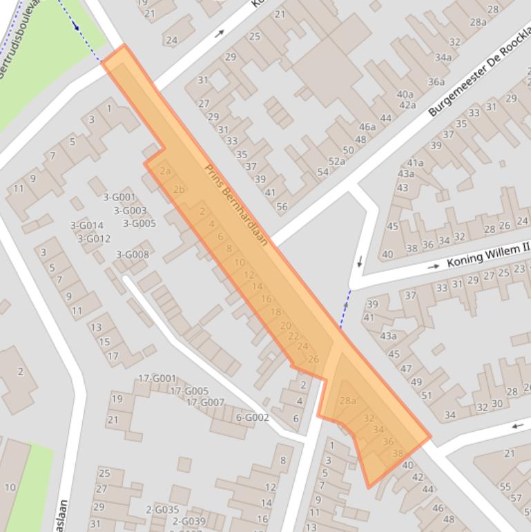 Kaart van postcodegebied 4615BC.