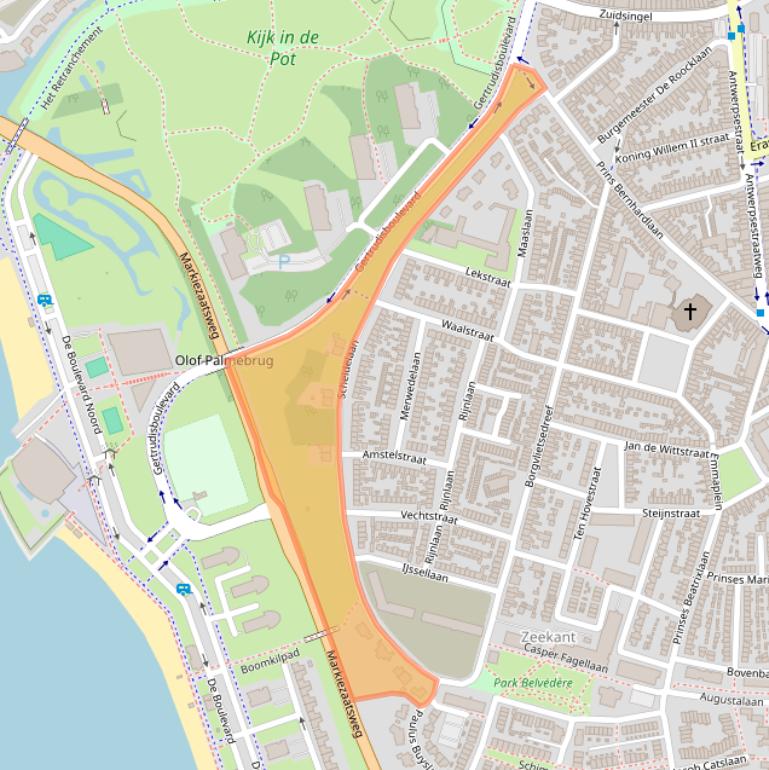 Kaart van postcodegebied 4615BL.