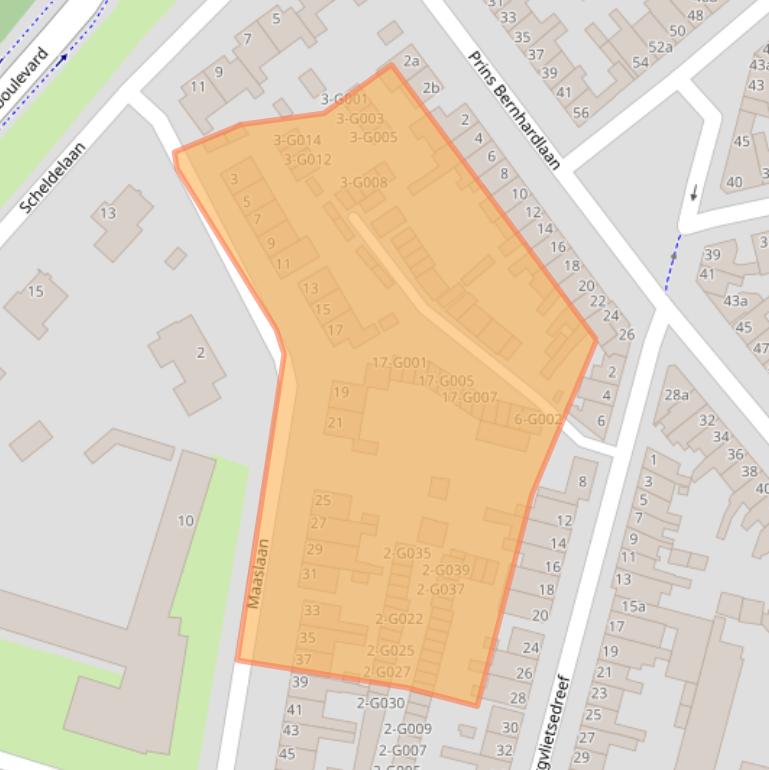 Kaart van postcodegebied 4615BM.