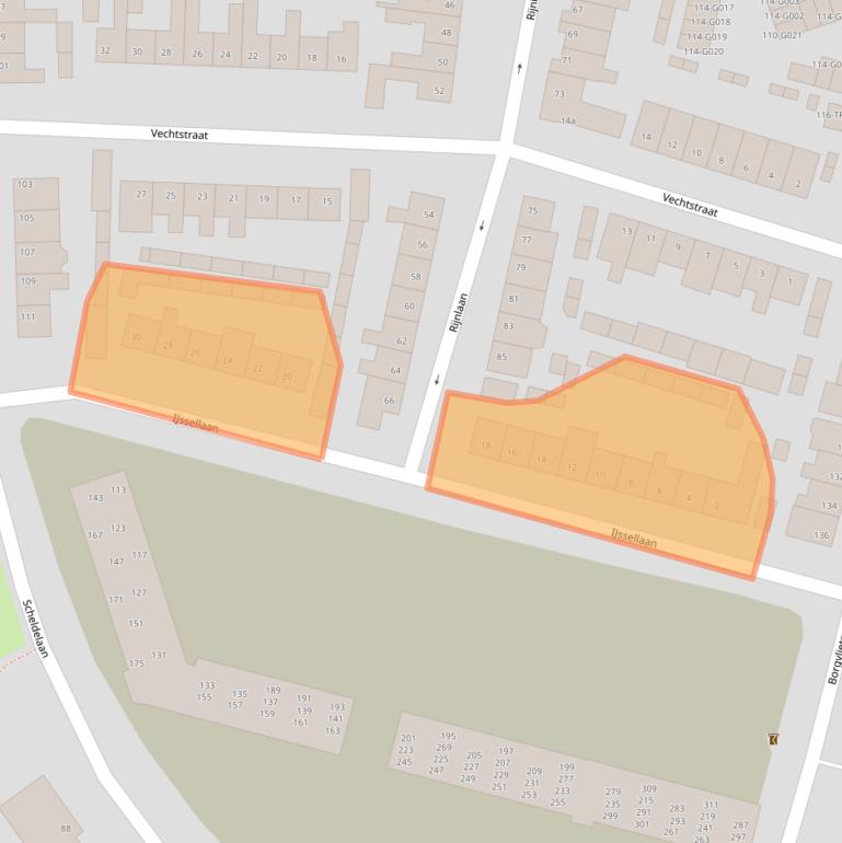 Kaart van postcodegebied 4615CJ.