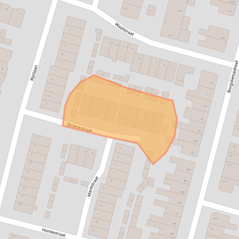 Kaart van postcodegebied 4615CT.