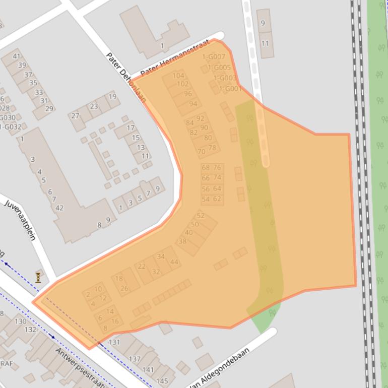 Kaart van postcodegebied 4615DA.