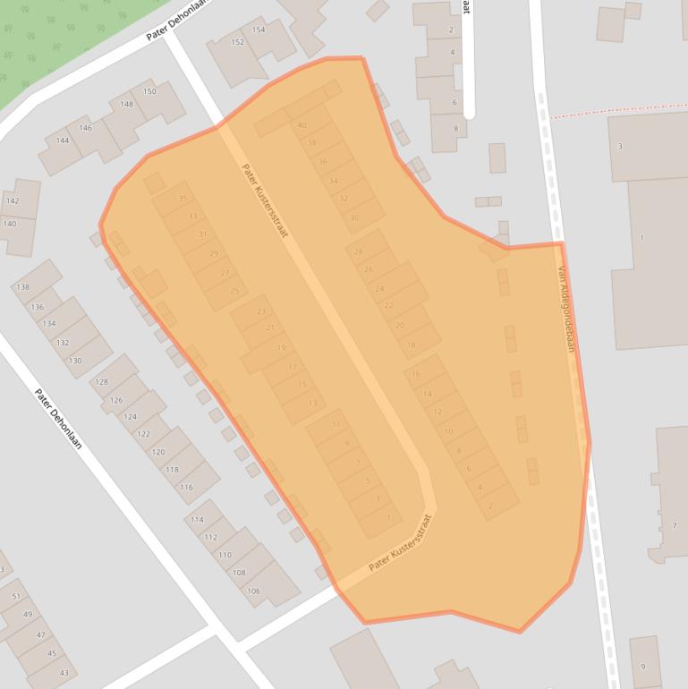 Kaart van postcodegebied 4615DE.