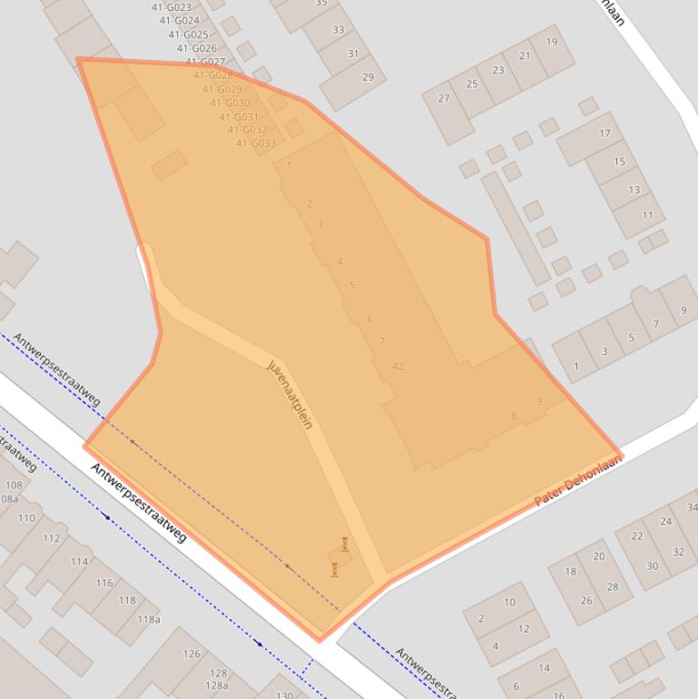 Kaart van postcodegebied 4615DH.