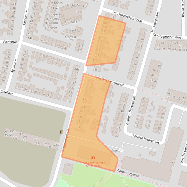 Kaart van postcodegebied 4615EC.