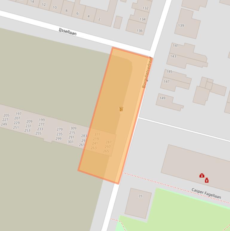Kaart van postcodegebied 4615EJ.