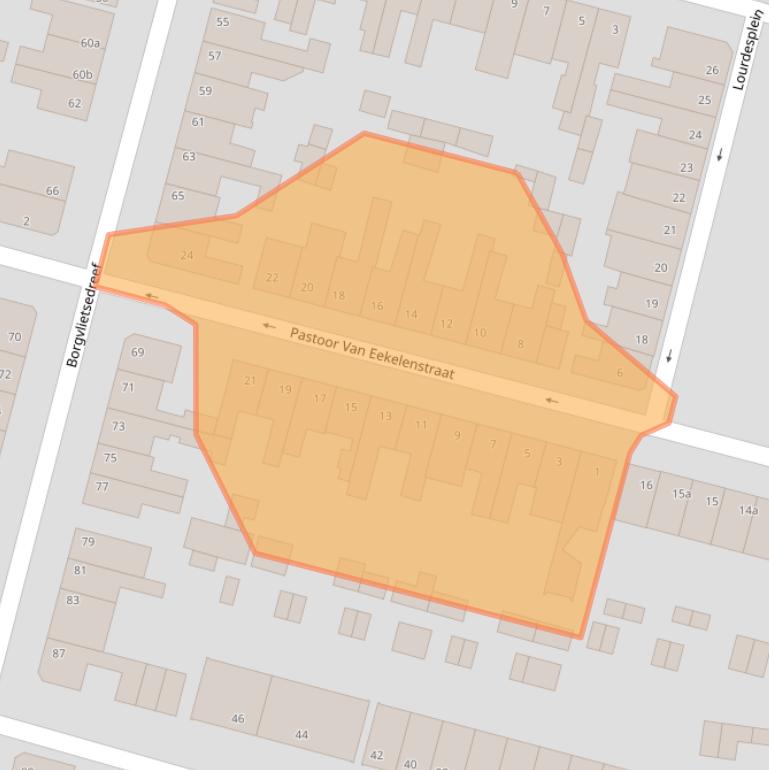 Kaart van postcodegebied 4615EZ.