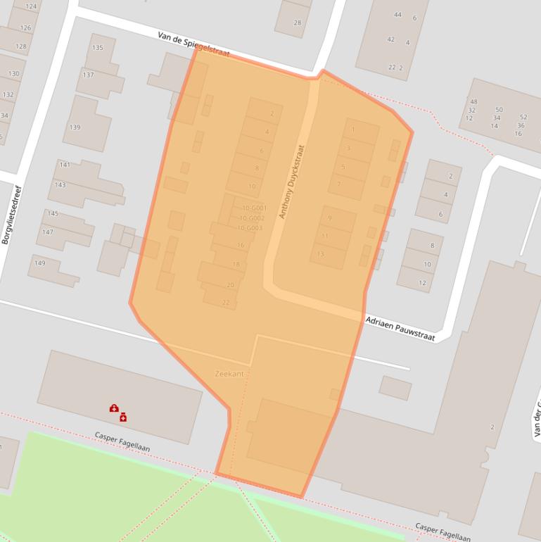 Kaart van postcodegebied 4615GK.