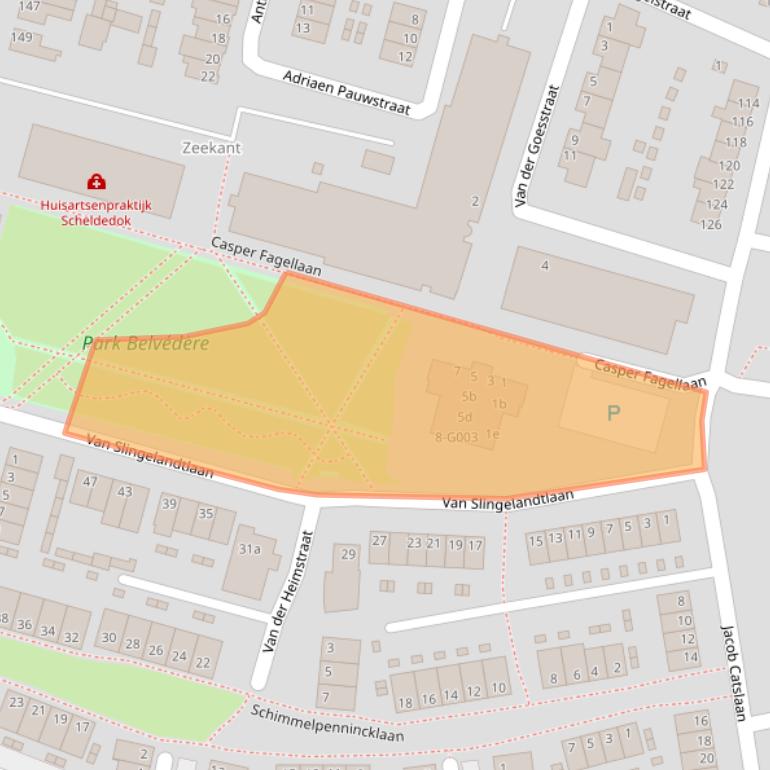 Kaart van postcodegebied 4615GM.