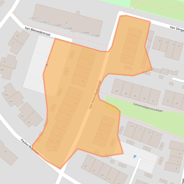 Kaart van postcodegebied 4615GW.