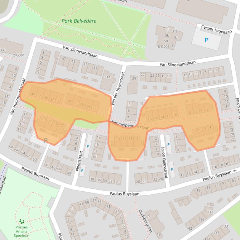 Kaart van postcodegebied 4615HA.