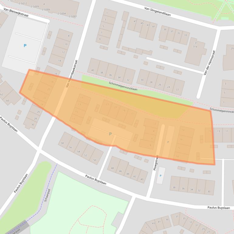 Kaart van postcodegebied 4615HB.