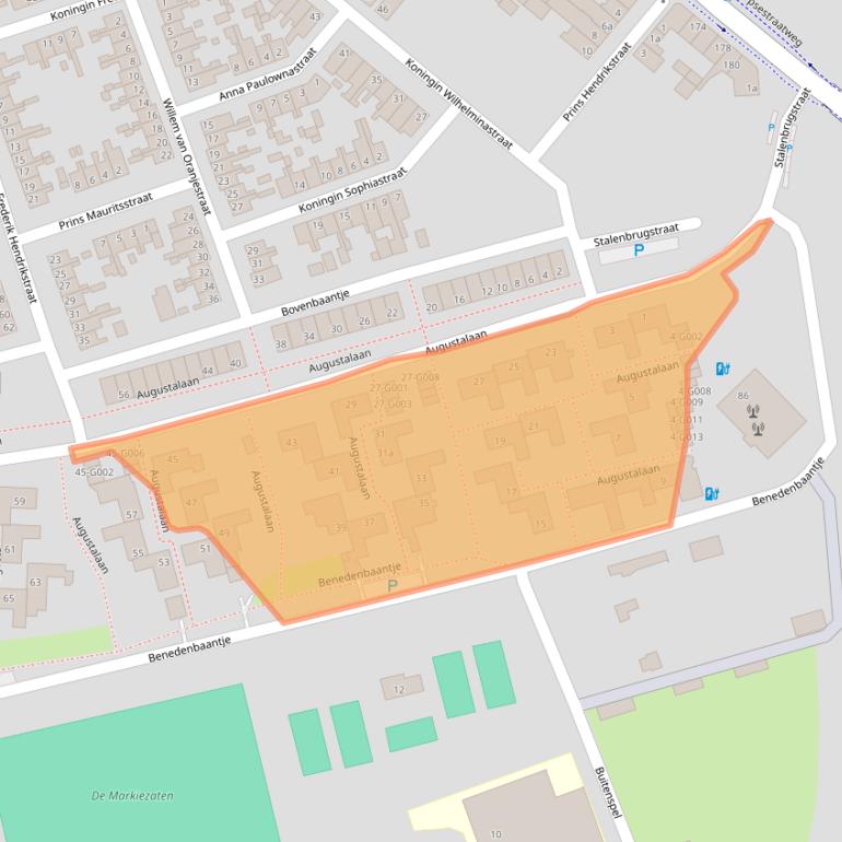 Kaart van postcodegebied 4615HM.