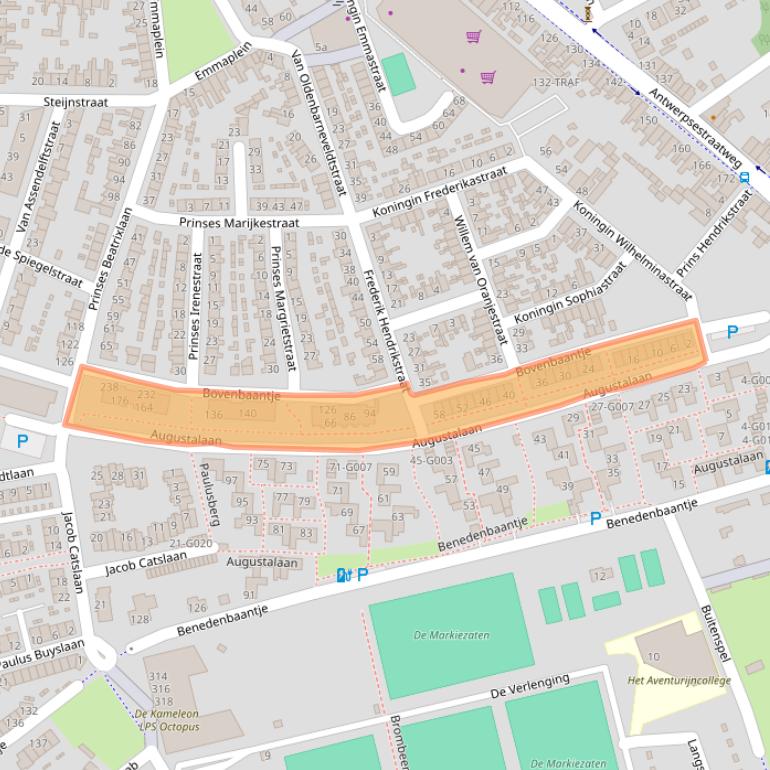 Kaart van postcodegebied 4615HP.