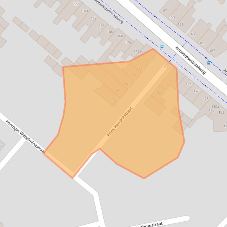 Kaart van postcodegebied 4615HZ.