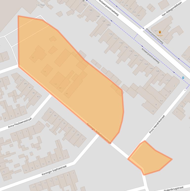 Kaart van postcodegebied 4615JB.