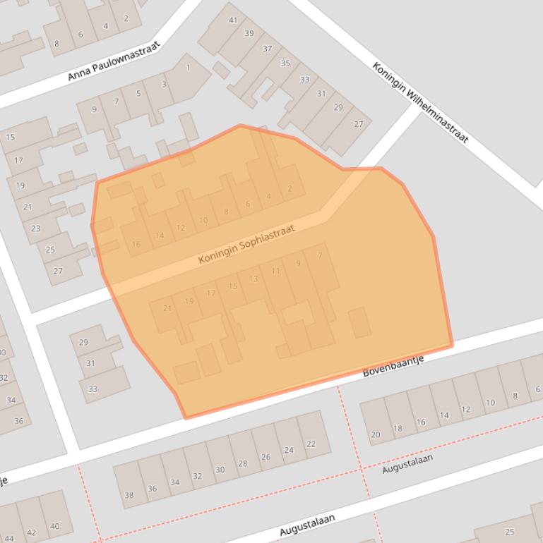 Kaart van postcodegebied 4615JC.