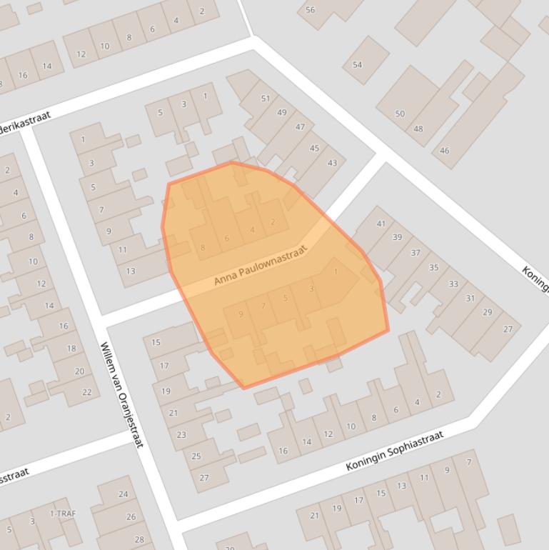 Kaart van postcodegebied 4615JD.