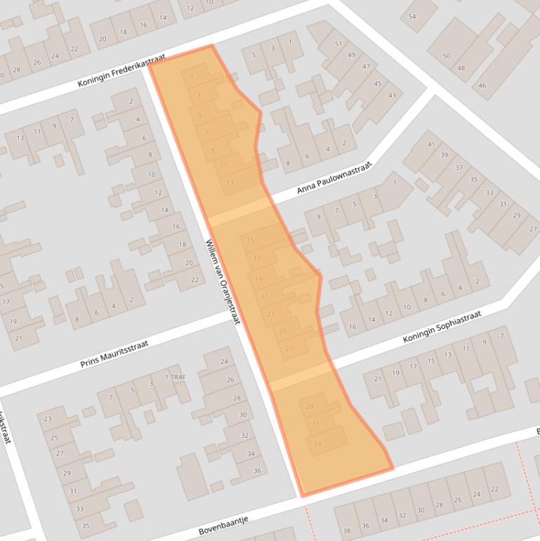 Kaart van postcodegebied 4615JE.