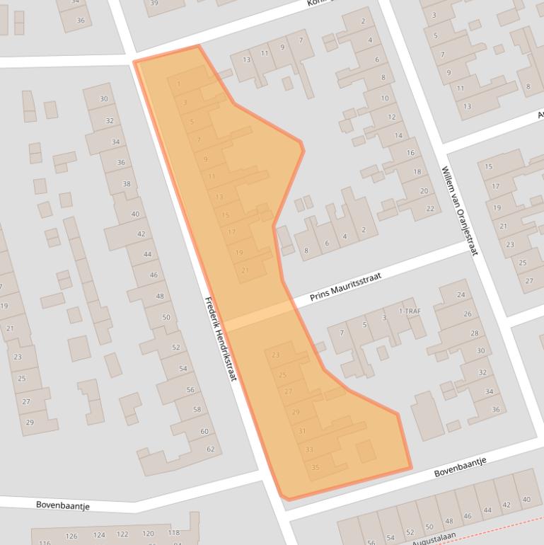 Kaart van postcodegebied 4615JJ.