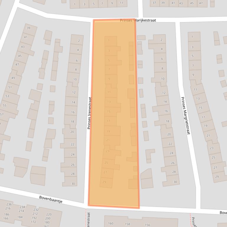 Kaart van postcodegebied 4615JP.
