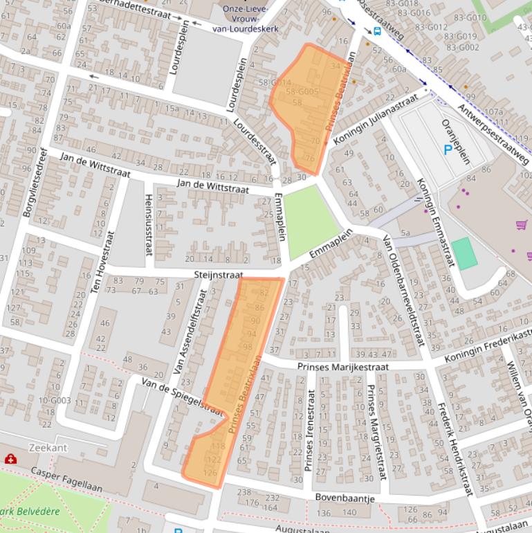 Kaart van postcodegebied 4615KH.