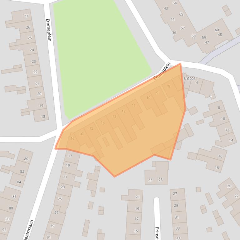 Kaart van postcodegebied 4615KJ.