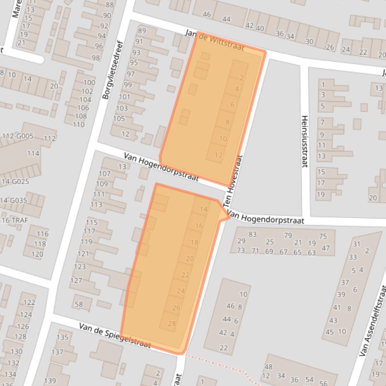 Kaart van postcodegebied 4615KW.