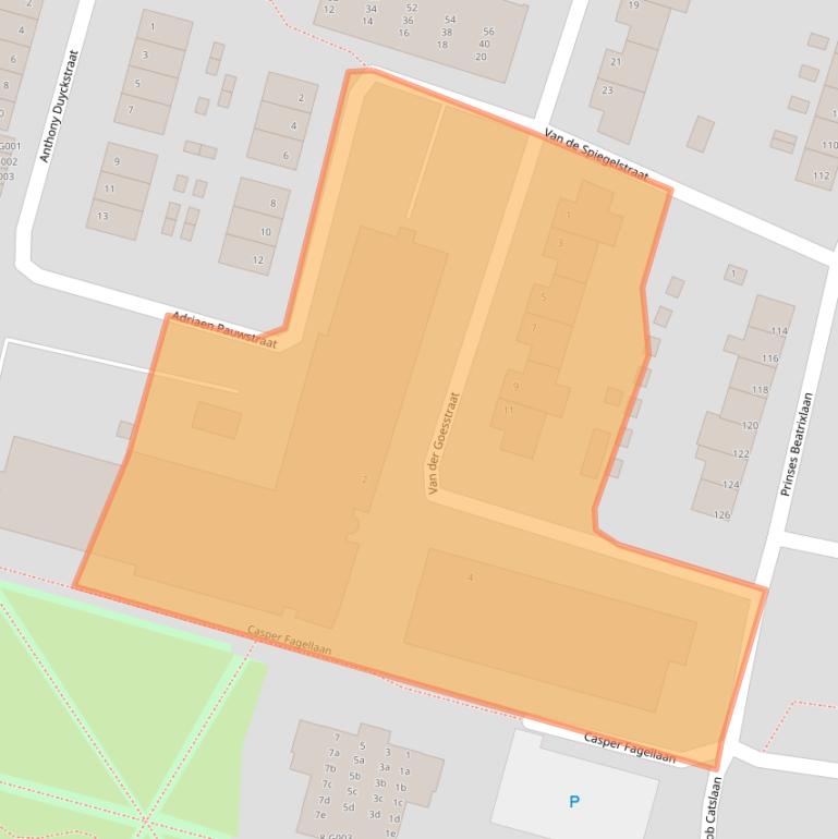 Kaart van postcodegebied 4615KX.