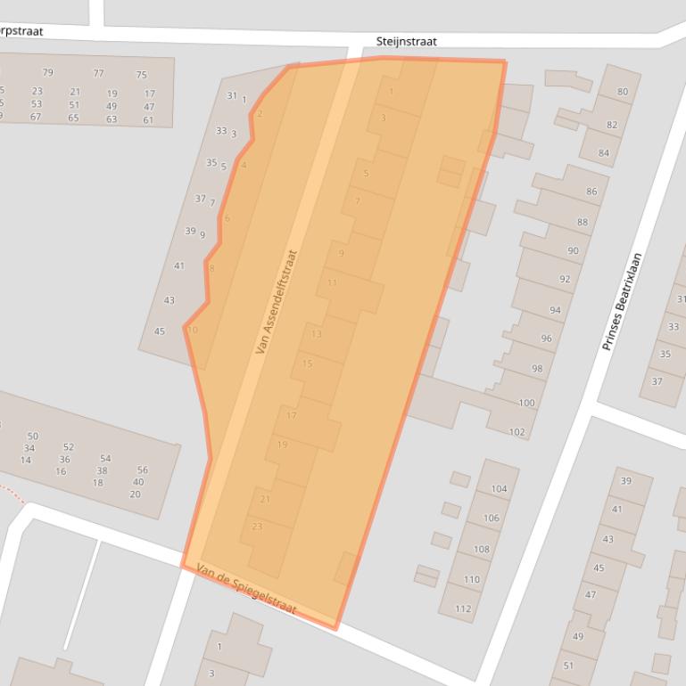 Kaart van postcodegebied 4615KZ.