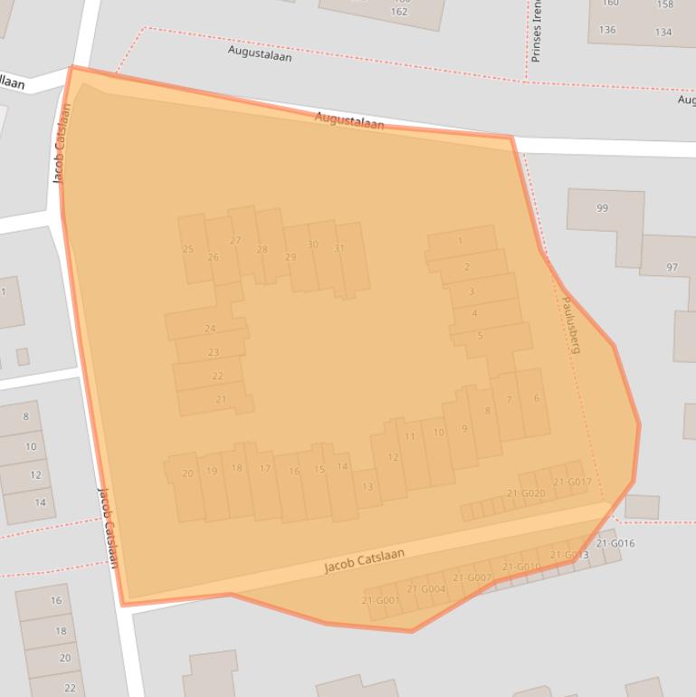 Kaart van postcodegebied 4615LA.