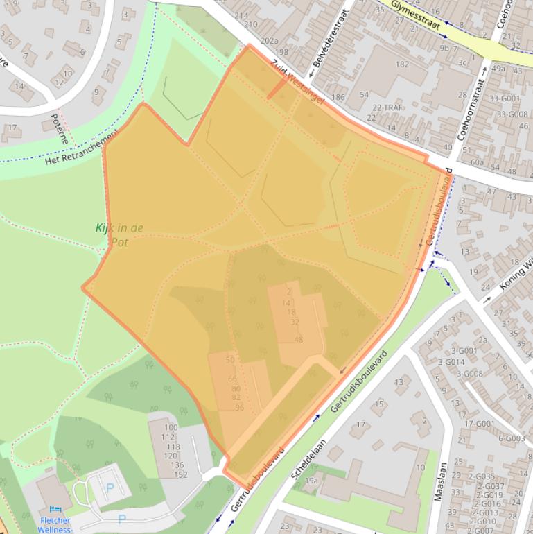 Kaart van postcodegebied 4615MC.
