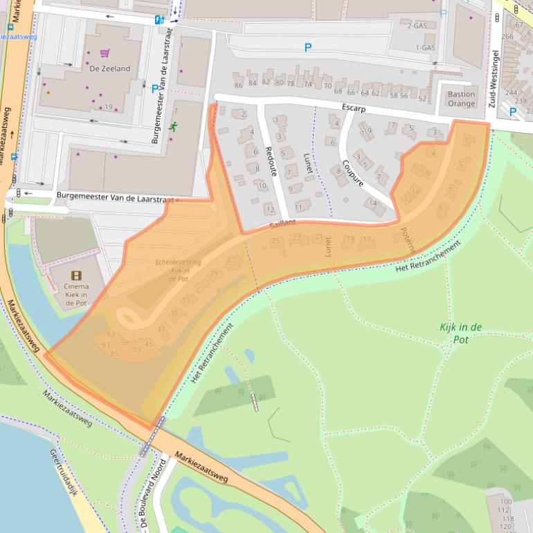 Kaart van postcodegebied 4615NC.