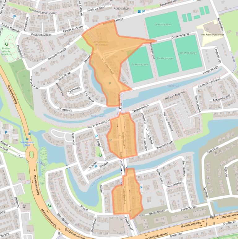 Kaart van postcodegebied 4616AJ.