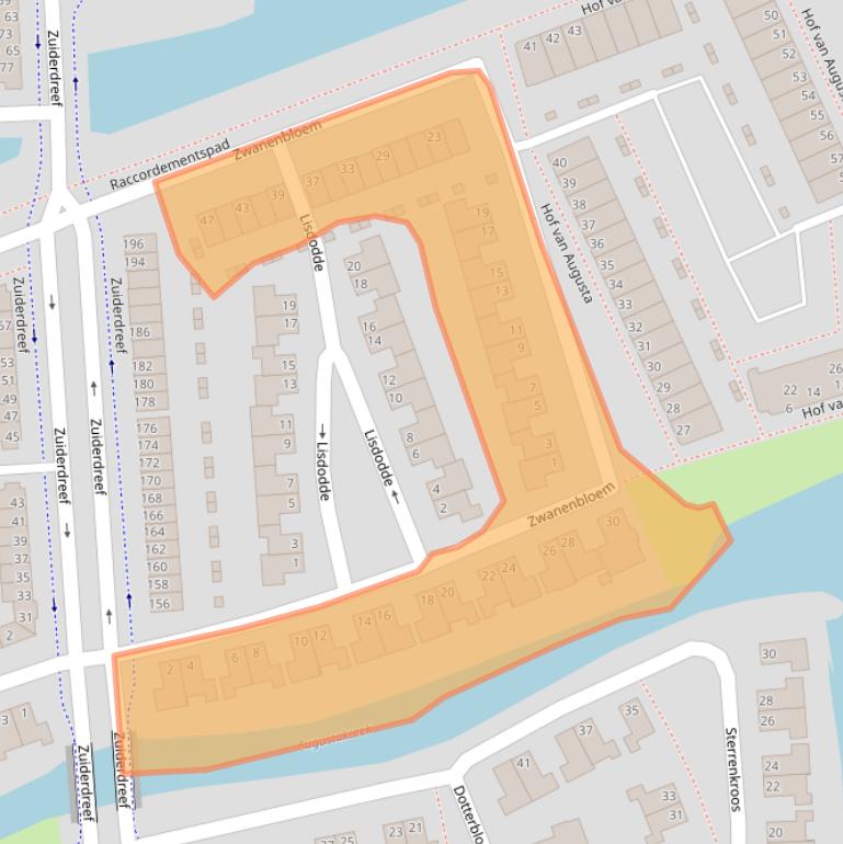 Kaart van postcodegebied 4616AK.