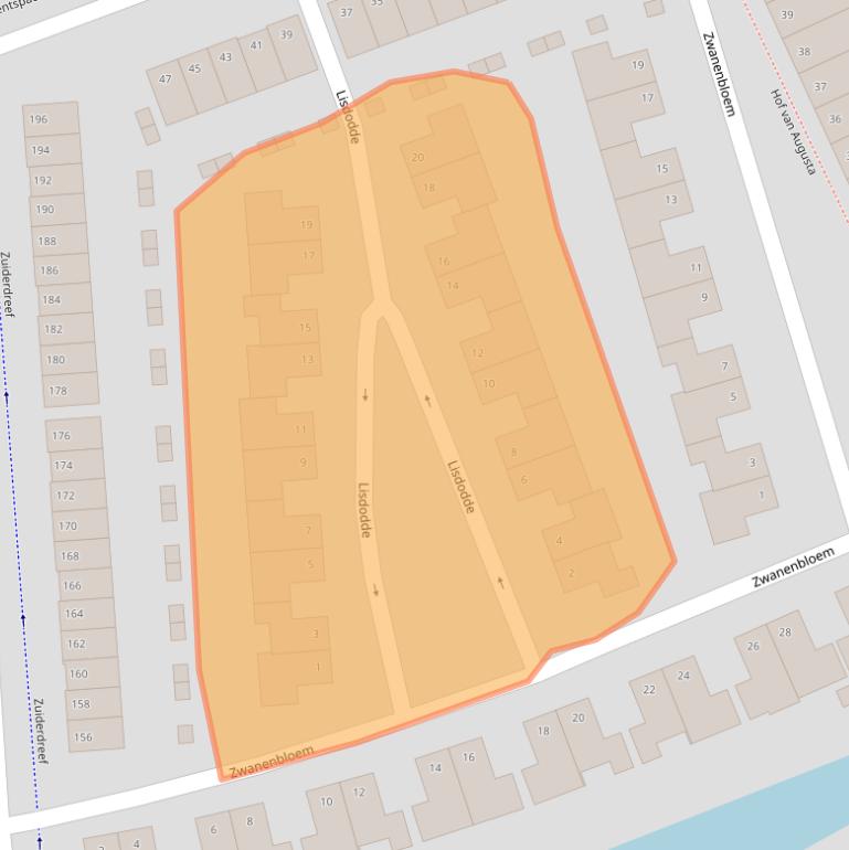 Kaart van postcodegebied 4616AL.
