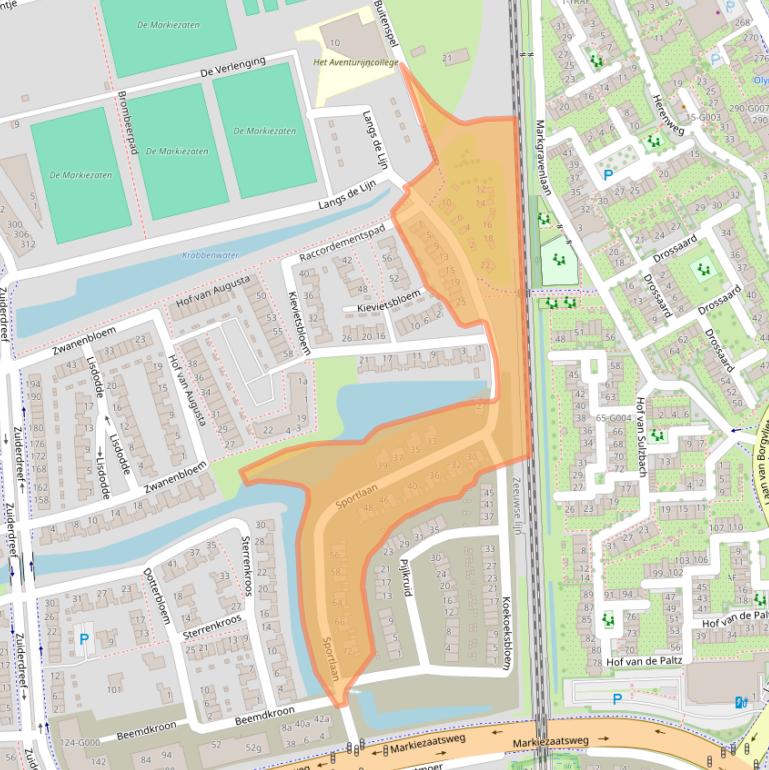 Kaart van postcodegebied 4616AP.