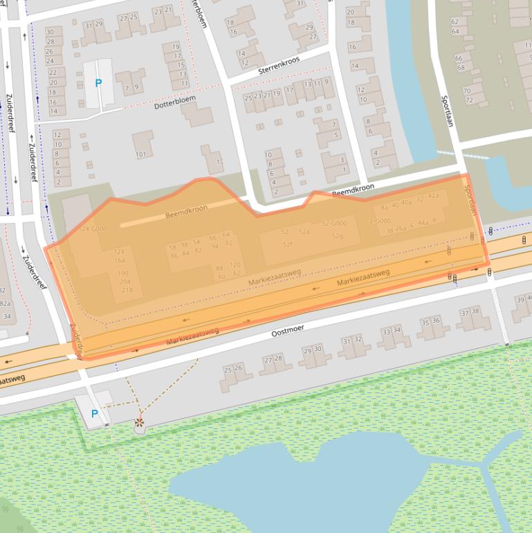Kaart van postcodegebied 4616AR.