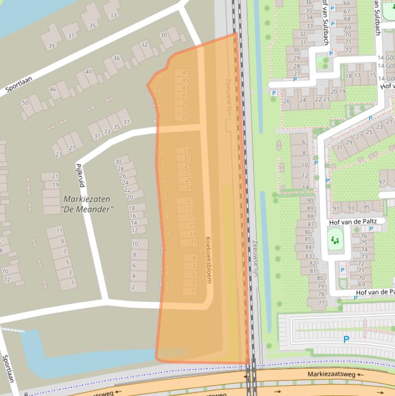 Kaart van postcodegebied 4616AV.